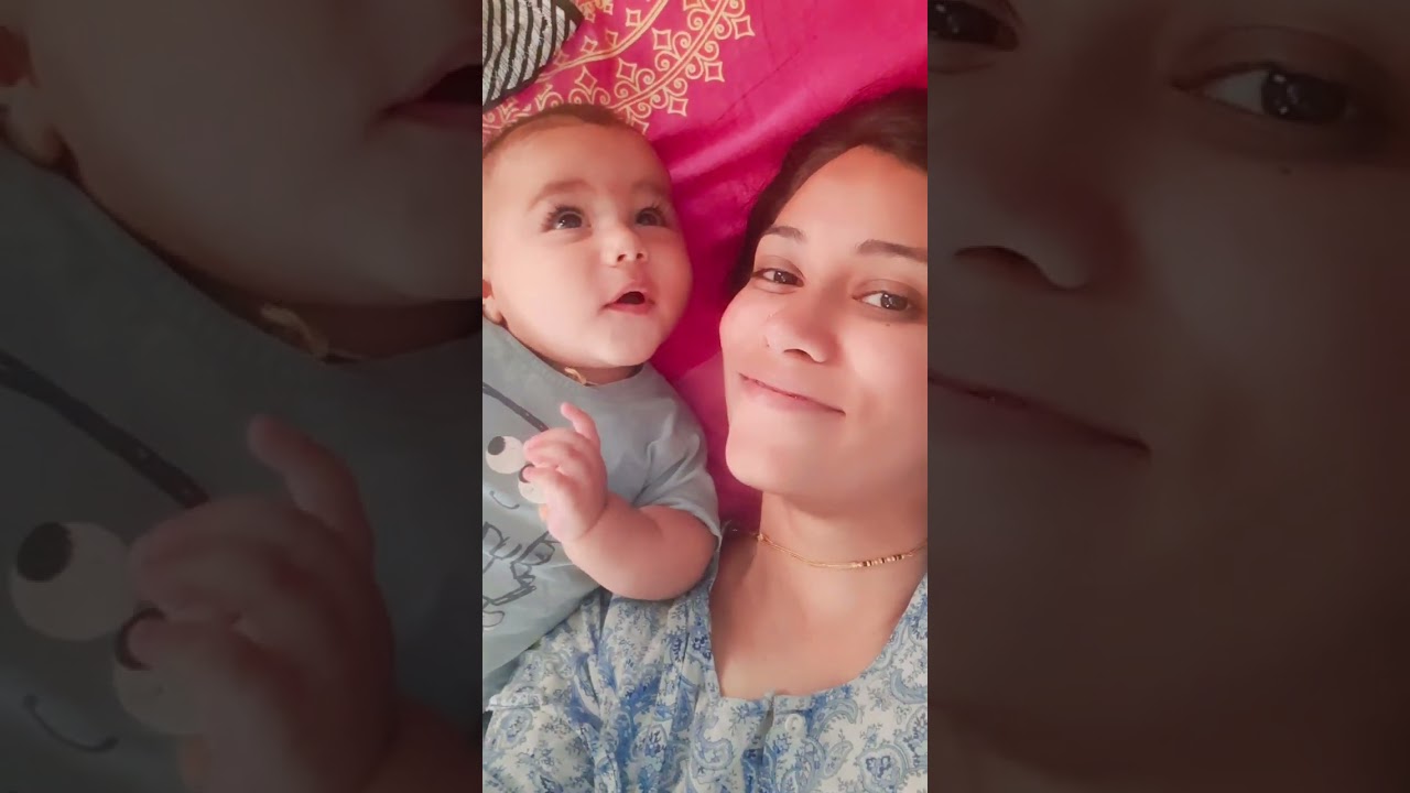 Cute baby eating mom's cheeks| Baby kissing mother #shorts #baby #cheeks  #babymoments #cutebaby#mom