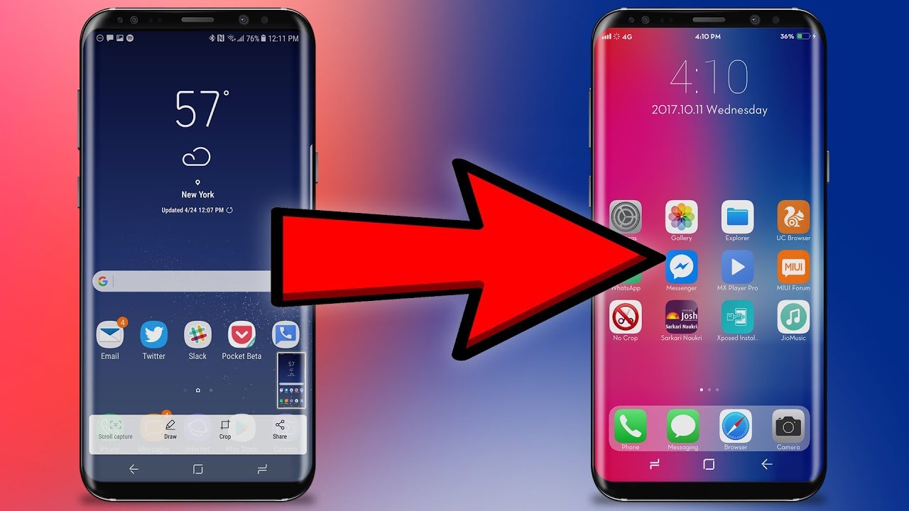 How to Transform ANY Android Phone Into An iPhone X in 5 Minutes Using  Phone X Launcher App - YouTube
