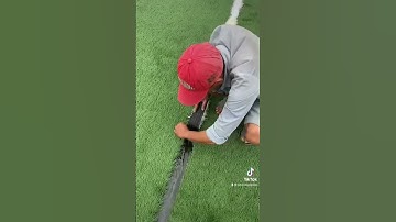 Hướng dẫn dán đường line cỏ trắng cho sân bóng #conhantao #sanbongconhantao # #thicongsanconhantao