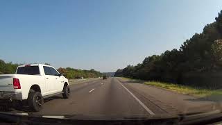 Driving on Interstate 65 from Birmingham to Falkville, Alabama