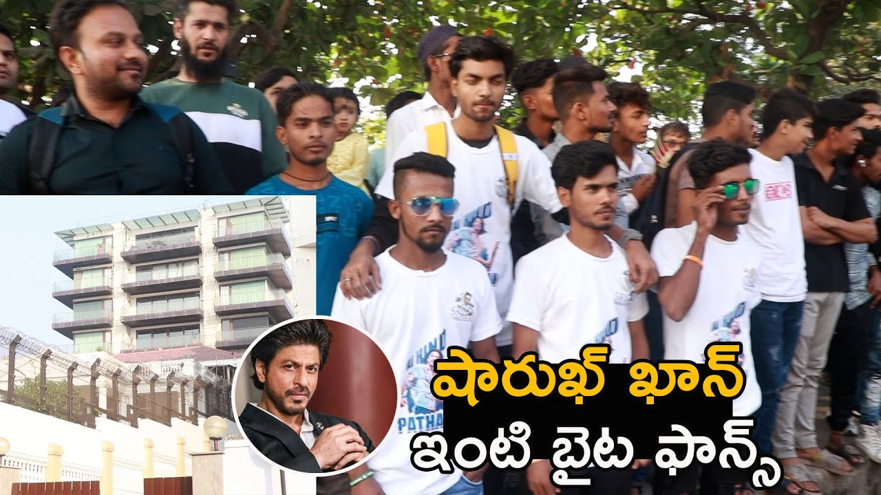 SRK FANS GATHERED OUTSIDE MANNAT | SHARUKH KHAN | PATHAAN MOVIE | Andhra Life TV