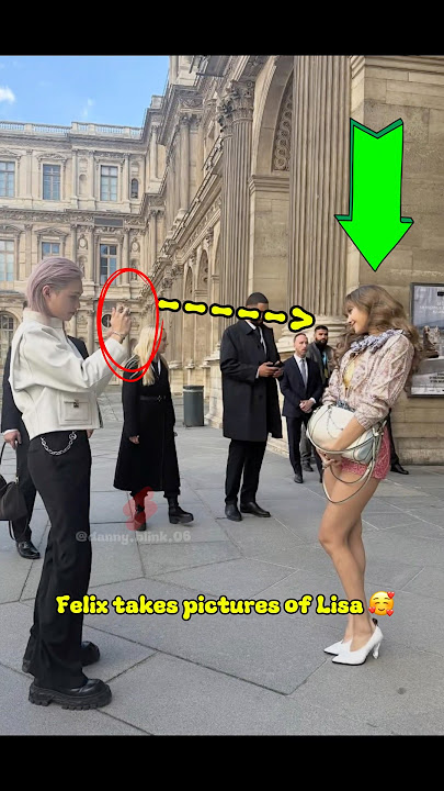 Both Lisa and Felix took photos of each other at the Louis Vuitton event #lisa #blackpink #felix