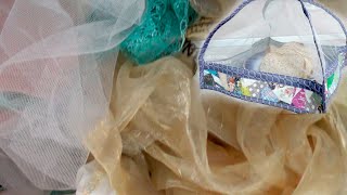Из тюля шью защитный колпак для еды Техника "пицца" пэчворк