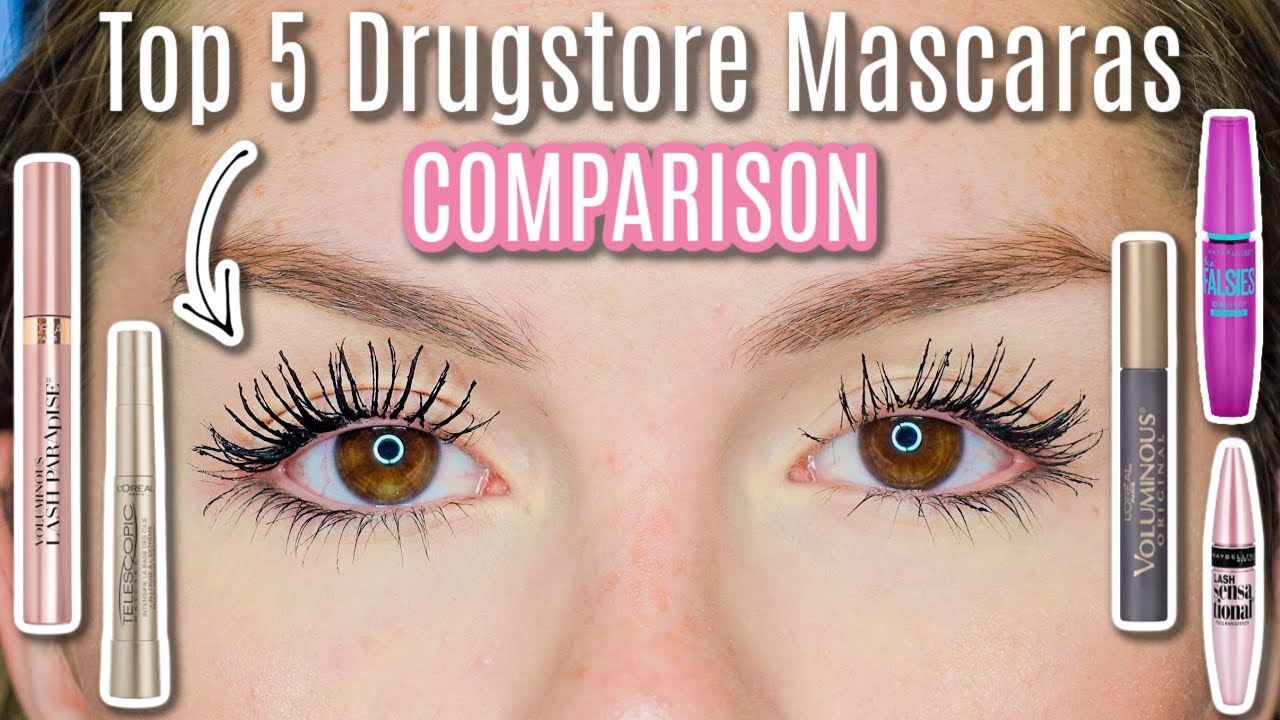 hældning gør det fladt ~ side TOP 5 DRUGSTORE MASCARAS COMPARISON PT. 2 | 8 Hour Wear Test | THE BEST  DRUGSTORE MASCARAS 2020 - YouTube