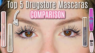 TOP 5 DRUGSTORE MASCARAS COMPARISON PT. 1 | 8 Hour Wear Test | BEST DRUGSTORE MASCARAS 2020