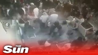 CCTV footage shows moment explosion goes off in Istanbul's busy avenue