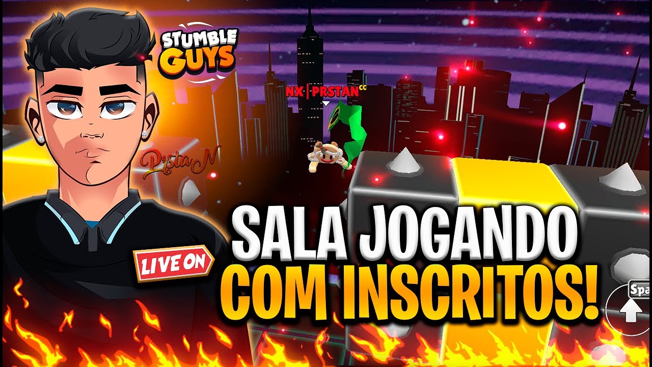 STUMBLE GUYS AO VIVO AGORA JOGANDO COM INSCRITOS ‹ Daniel Play TV › 