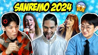 COREANI REAGISCONO A SANREMO 2024! | Pt. 1 ( Mamhood, Annalisa, Angelina Mango, Ricchi e Poveri..)