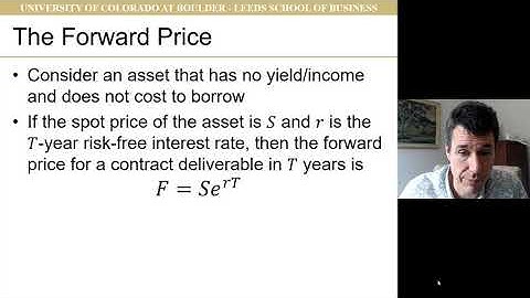 Derivative Securities   The Forward Price