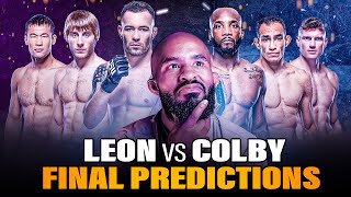 LEON vs COLBY FINAL PREDICTIONS | WHO WINS AT UFC 296?! PLUS TONY vs PADDY!