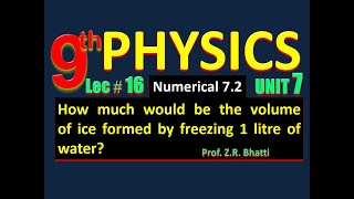 How much would be the volume of ice formed by freezing 1 litre of water?