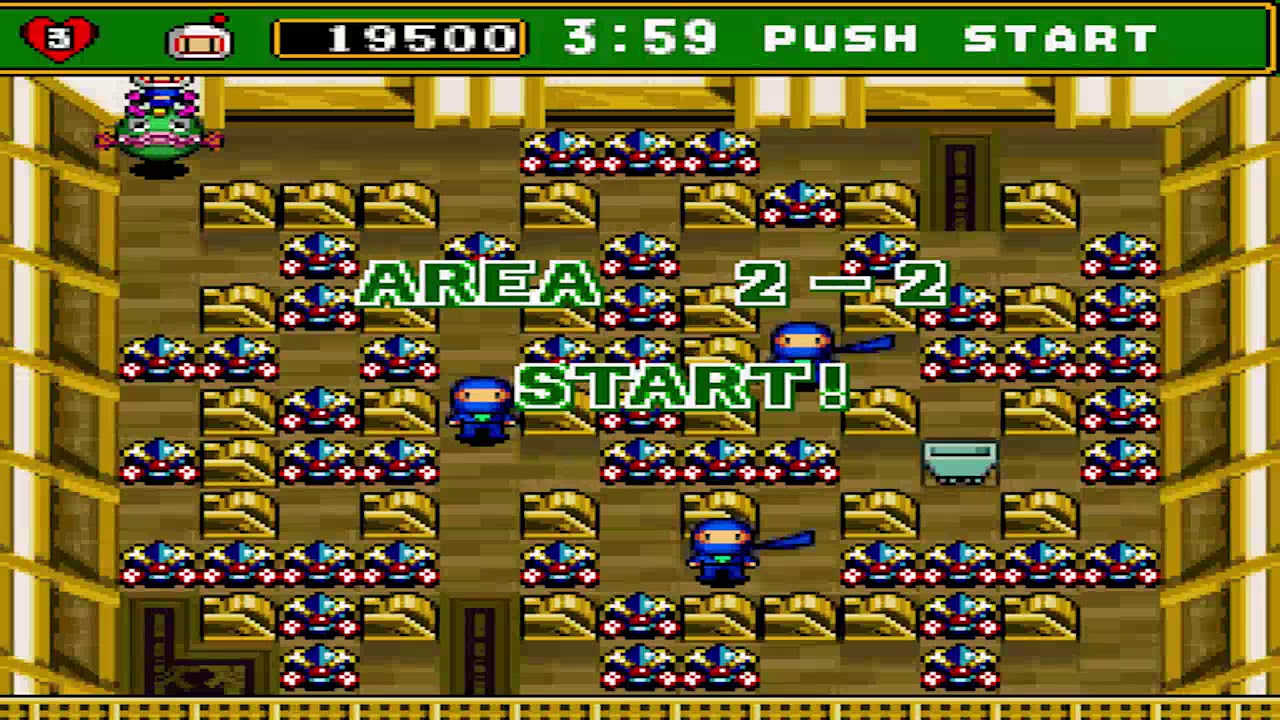 Super Bomberman 4: Normal Game: Level 1-4 to 1-6 