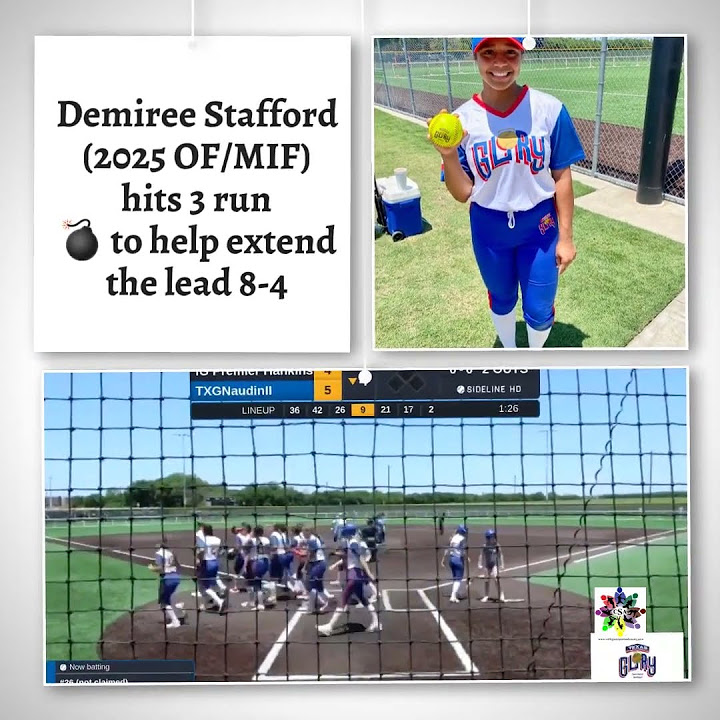 Demiree Stafford (2025 OF/MIF) hits 3 run 💣 to help extend the lead 84