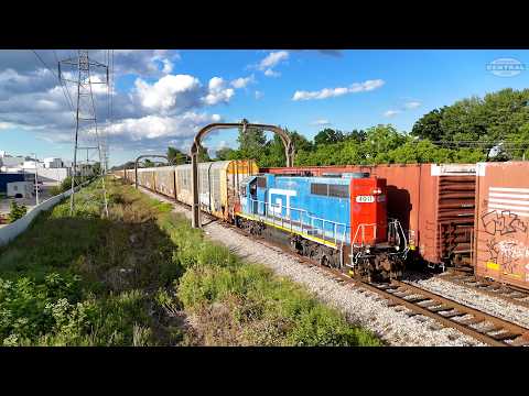 Grand Trunk Western 4911 & DT&I Arches | CN Flat Rock Yard Train Action