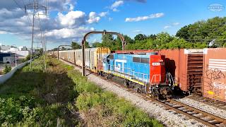 Grand Trunk Western 4911 & DT&I Arches | CN Flat Rock Yard Train Action