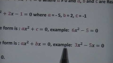 Algebra | Solution of a Quadratic Equation | An Introduction - Part 1 | CXC CSEC and GCSE