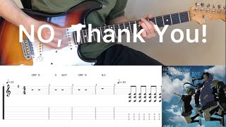 K-ON! - NO, Thank You! (guitar cover with tabs \u0026 chords)