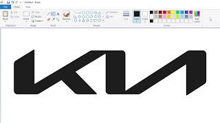 How to draw the Kia Corporation logo using MS Paint | How to draw on your computer