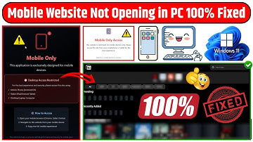 Mobile Website Not Opening in PC 100% Fixed | Mobile Only Access Website Error Fixed on PC/Laptop