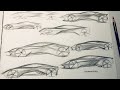 Thumbnail sketch demo sports coupe side views