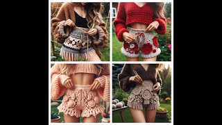 CROCHET SHORTS AND SWEATER TOPS