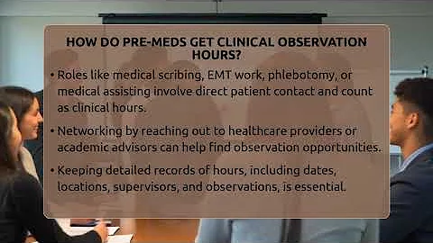 How Do Pre-meds Get Clinical Observation Hours? - Med School Survival Guide