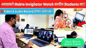 MSBTE Update Audio & Video Recording in Msbte Winter 2021 Exam Msbte Updates