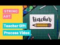 Teacher Gift | Pencil String Art Decoration #shorts