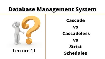 Cascade | Cascadeless | Strict Schedules | Transaction Management | Database Lect #11 |  Urdu/Hindi
