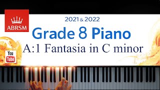 ABRSM 2021-2022 Grade 8, A:1. Fantasia in C minor ~ J. S. Bach. Piano exam piece. BONUS HARPSICHORD