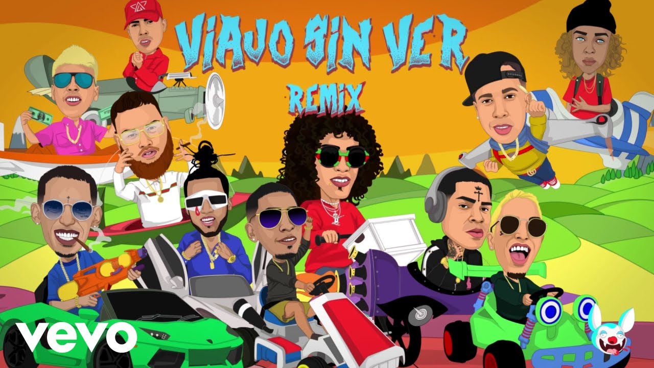 Jon Z   Viajo Sin Ver Remix Lyric Video feat De La Ghetto Almighty Miky Woodz El