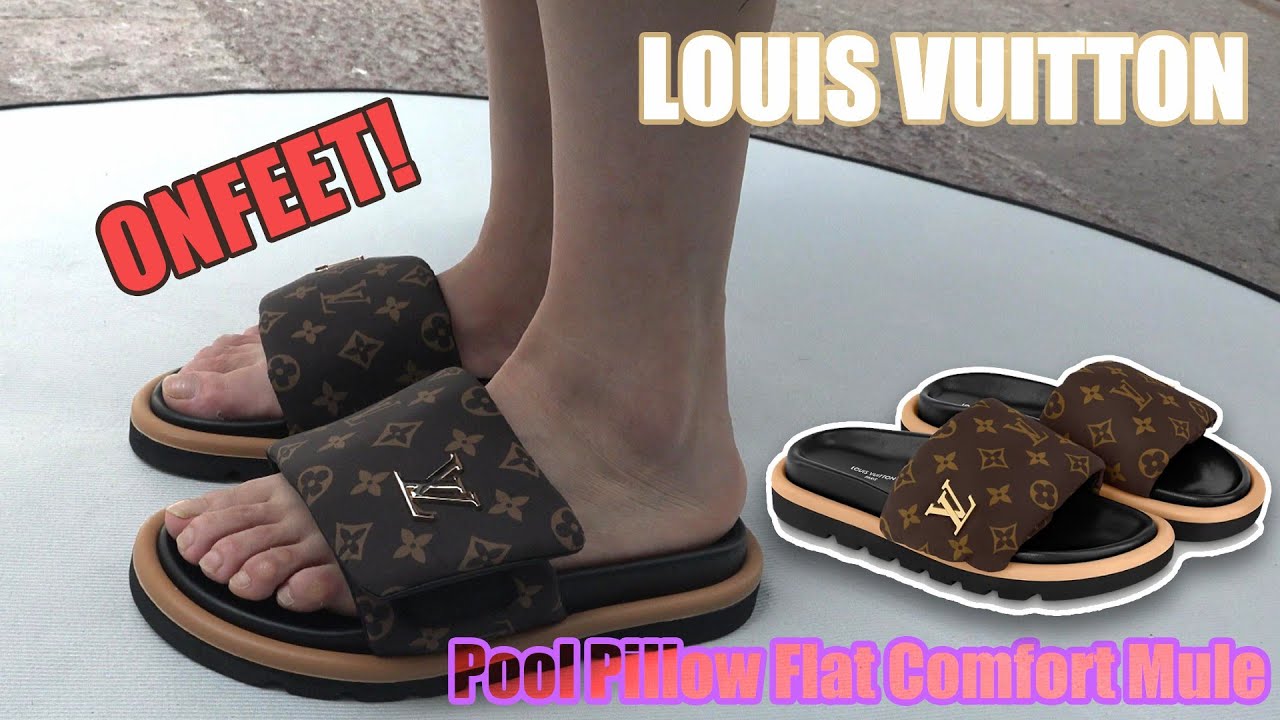 Louis Vuitton, Shoes, Louis Vuitton Pool Pillow Flat Comfort Mule
