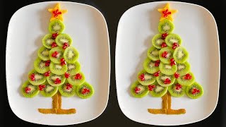 Beautiful Fruits Decoration /Christmas Tree Fruits Decoration /Easy Fruit Art /Fruit carving Garnish