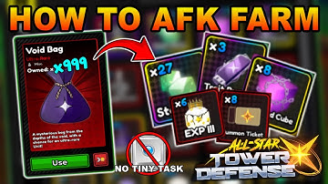 How To AFK Infinite Void Bags NON-STOP (No Tiny Task) | All Star Tower Defense X