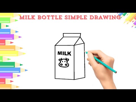 How To Draw Cute Milk Bottle 🍼// Drawing, Painting & Coloring For Kids ...