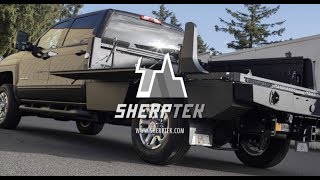 The ultimate lightweight, durable, modular flatbed: longbed truck paired with shortbed camper
