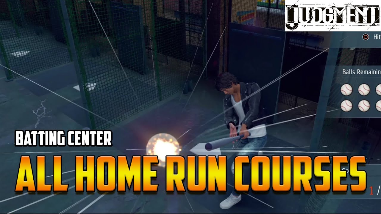 Judgment Batting Center All Home Run Courses YouTube