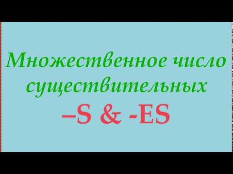 Множественное число существительных -S и -ES