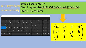 The easiest method to insert or write a matrix in Microsoft word.