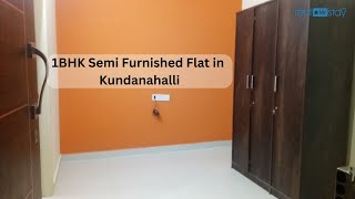 Semi furnished 1BHK flat near kalyani tech park | kundanhlli | glass tower | RMS