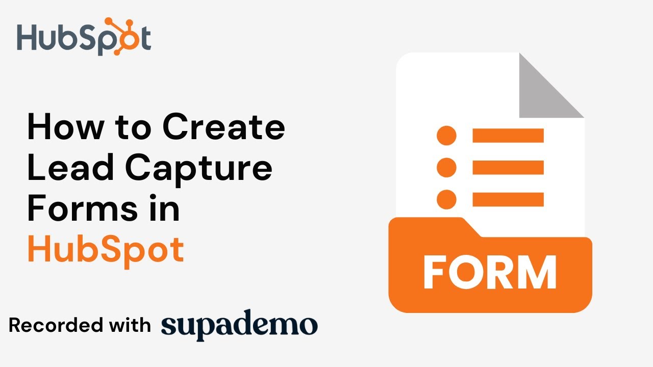 How to Create Lead Capture Forms in HubSpot - YouTube