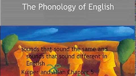 Kuiper and Allan - An Introduction to English Language 3e - Sounds - Same and different