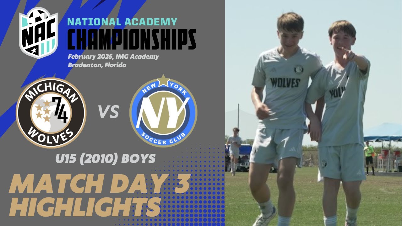 Michigan Wolves Sc National Academy Championships U15 Highlights: Michigan Wolves vs New ...