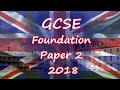 Великобритания. GCSE. Foundation. Paper 2. 2018 (November). Подробный разбор