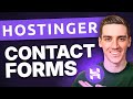 How to Create Contact Forms in Hostinger Website Builder