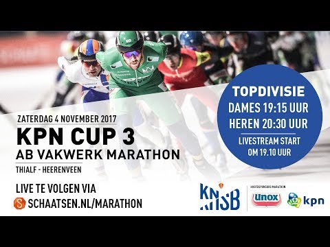 Livestream KPN Marathon Cup 3 Heerenveen 4 november 2017