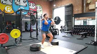 Pause Mid Block Power Clean | Olympic Lifting | Strength and Conditioning Exercises