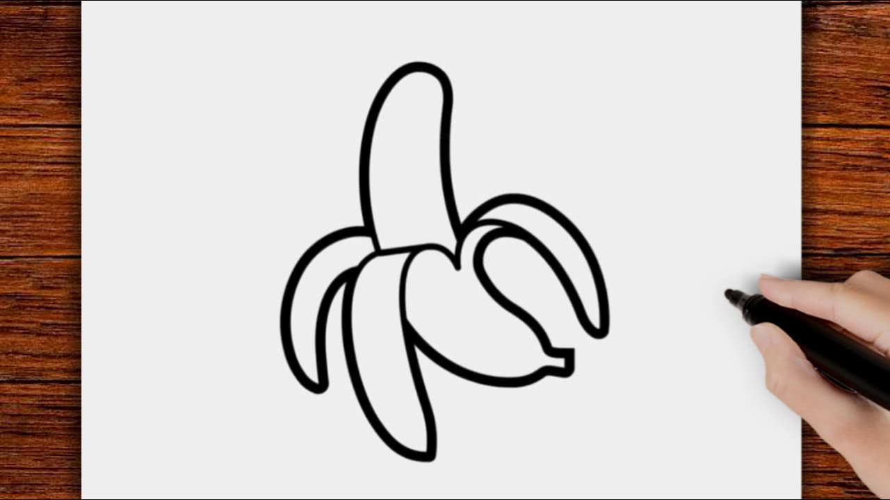 COMO DESENHAR BANANA (FÁCIL)/ HOW TO DRAW BANANA (EASY)