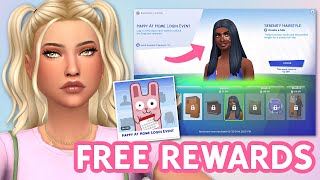 LOG IN NOW TO CLAIM FREE ITEMS! | Sims 4 Events - How it works 🩷