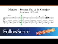 Mozart – Sonata No. 16 in C major, KV 545: Allegro (1st Movement) | Follow Score Real Recording